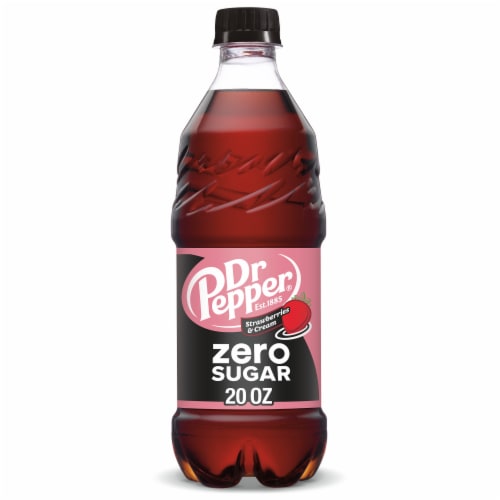 Dr Pepper Strawberries & Cream Zero Sugar Soda - Crisp Soda Choice