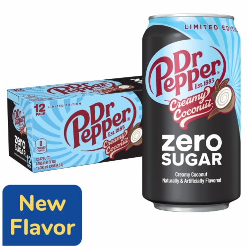 Dr Pepper Creamy Coconut Zero Sugar Soda - Bold Sip Fizz